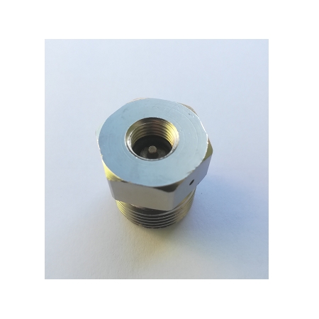Adaptateur pour bouteille jetable, pour raccorder un d&eacute;tendeur pour bouteille rechargeable avec raccord femelle