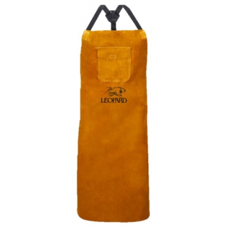 GOLD Leather apron with pocket