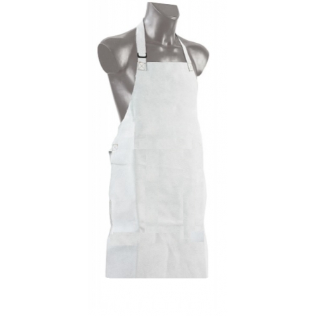 Tablier en cuir gris
