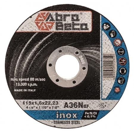 Thinner Cutting discs for Stainless Steel Abra Beta A36N Silver Thinner Cutting discs for Stainless Steel Abra Beta A36N Silver