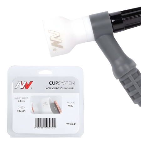CUP 14 Kit GAS SAVER pour torche TIG 9-20, pour tungst&egrave;ne de 2,4 mm