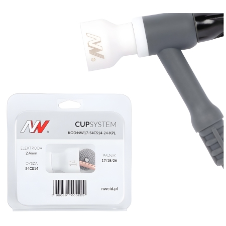 Kit Gas Saver CUP 14 pour torche TIG 17-18-26, pour tungst&egrave;ne de 2,4 mm