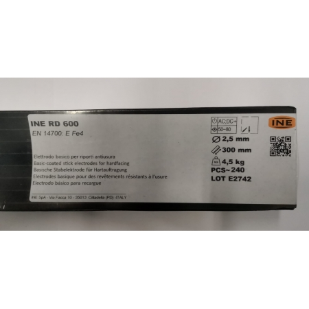 240 basic electrodes RD - 600 55 HRC 2.5x300mm