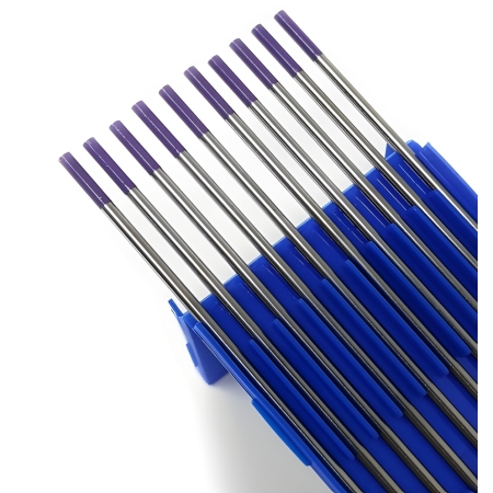 10 &eacute;lectrodes en tungst&egrave;ne violettes (terres rares), universelles, pour soudage TIG, longueur 175 mm