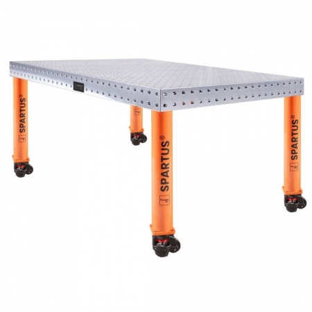 Welding table HERMES 1500X1000, thickness 12&ndash;14 mm, 16 mm holes, with WHEELS