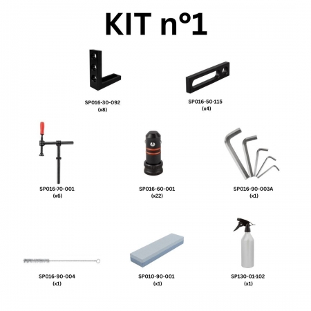Kit No. 1 for welding table, 16mm holes