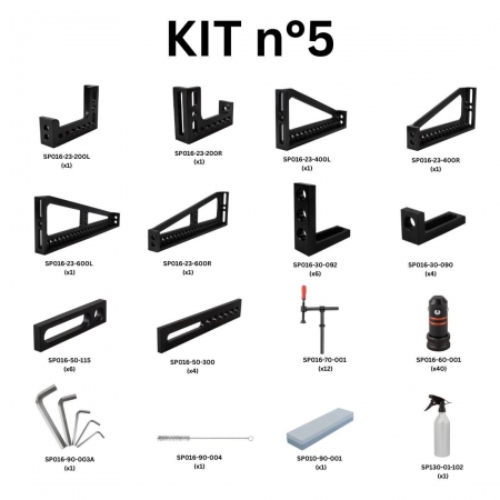 Kit n&deg; 5 pour table de soudage trous de 16 mm