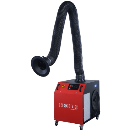 Mobile welding fume extractor, MONO PLUS W3 with 3 metre Armoflex articulated arm