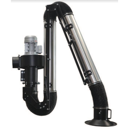 Armotech 4-metre wall-mounted extraction arm, complete with 400V extractor fan