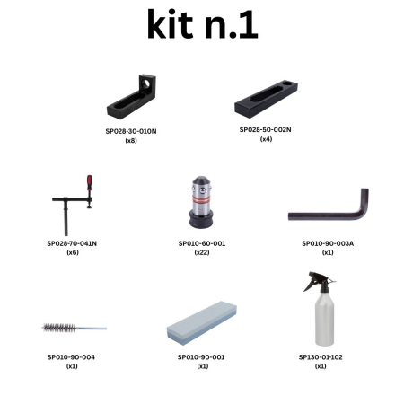 Kit No. 1 for welding table 28mm holes
