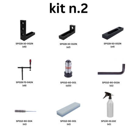 Kit N. 2 for welding table with 28mm holes