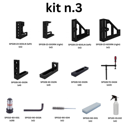 Kit N. 3 for welding table with 28mm holes