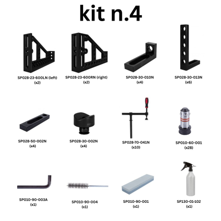 Kit n&deg; 4 pour table de soudage, avec des trous de 28 mm